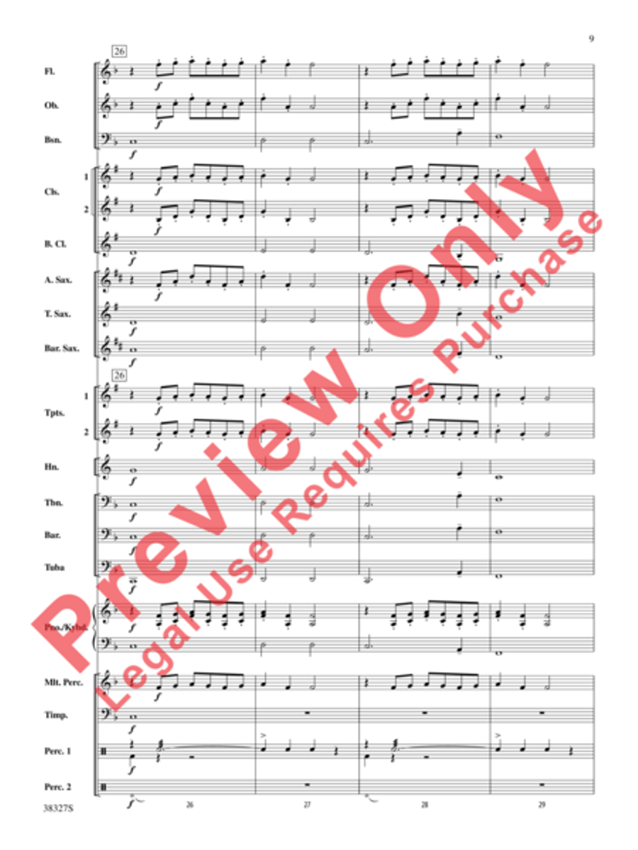 Overture 1812 Concert Band scores gallery preview page 10