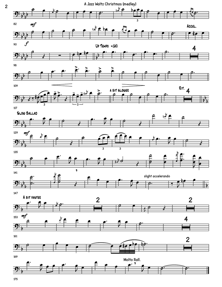 A Jazz Waltz Christmas (medley) Piano scores gallery preview page 3