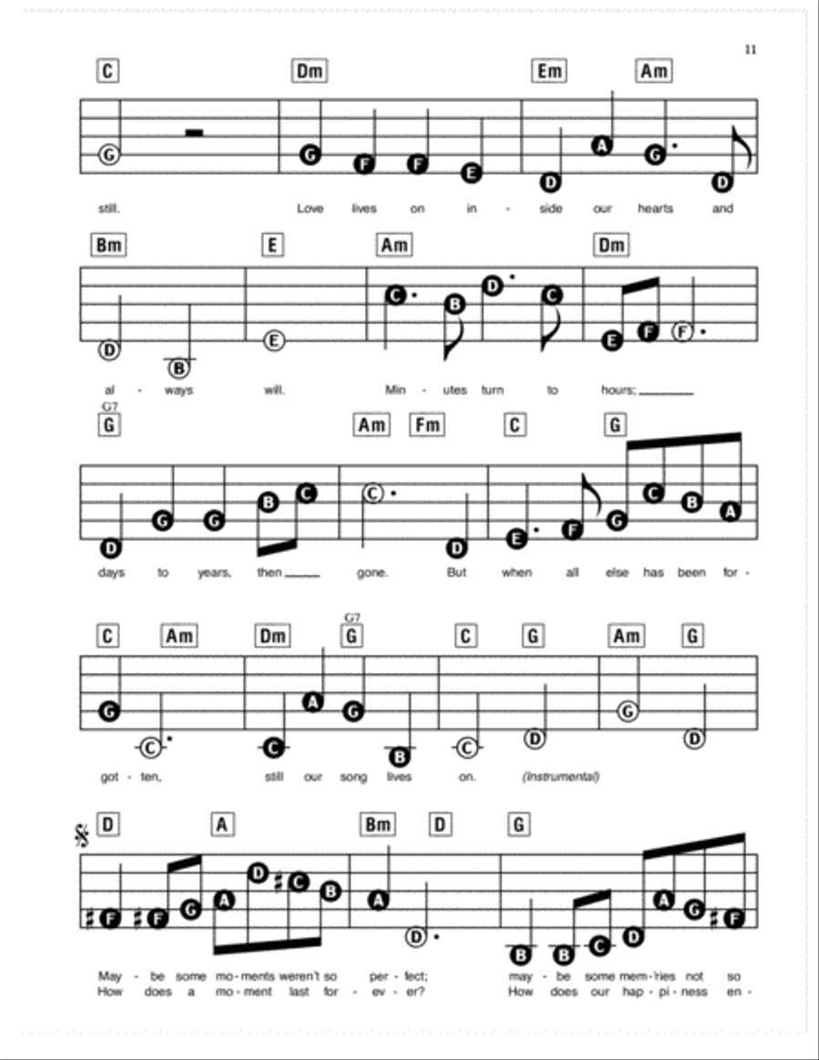 How Does A Moment Last Forever (from Beauty and the Beast) Electronic Keyboard scores gallery preview page 2