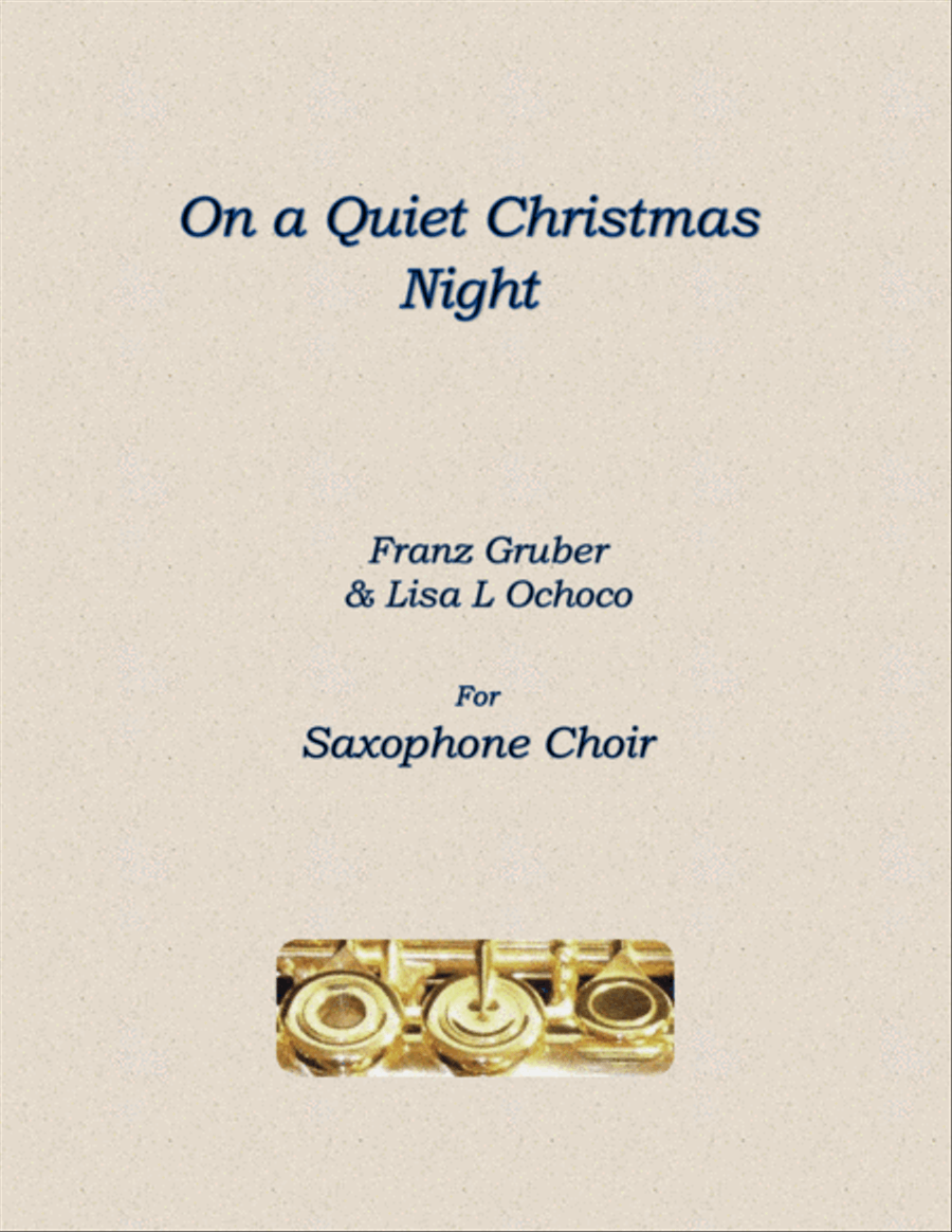 On a Quiet Christmas Night for Saxophone Choir Woodwind Ensemble scores gallery preview page 1