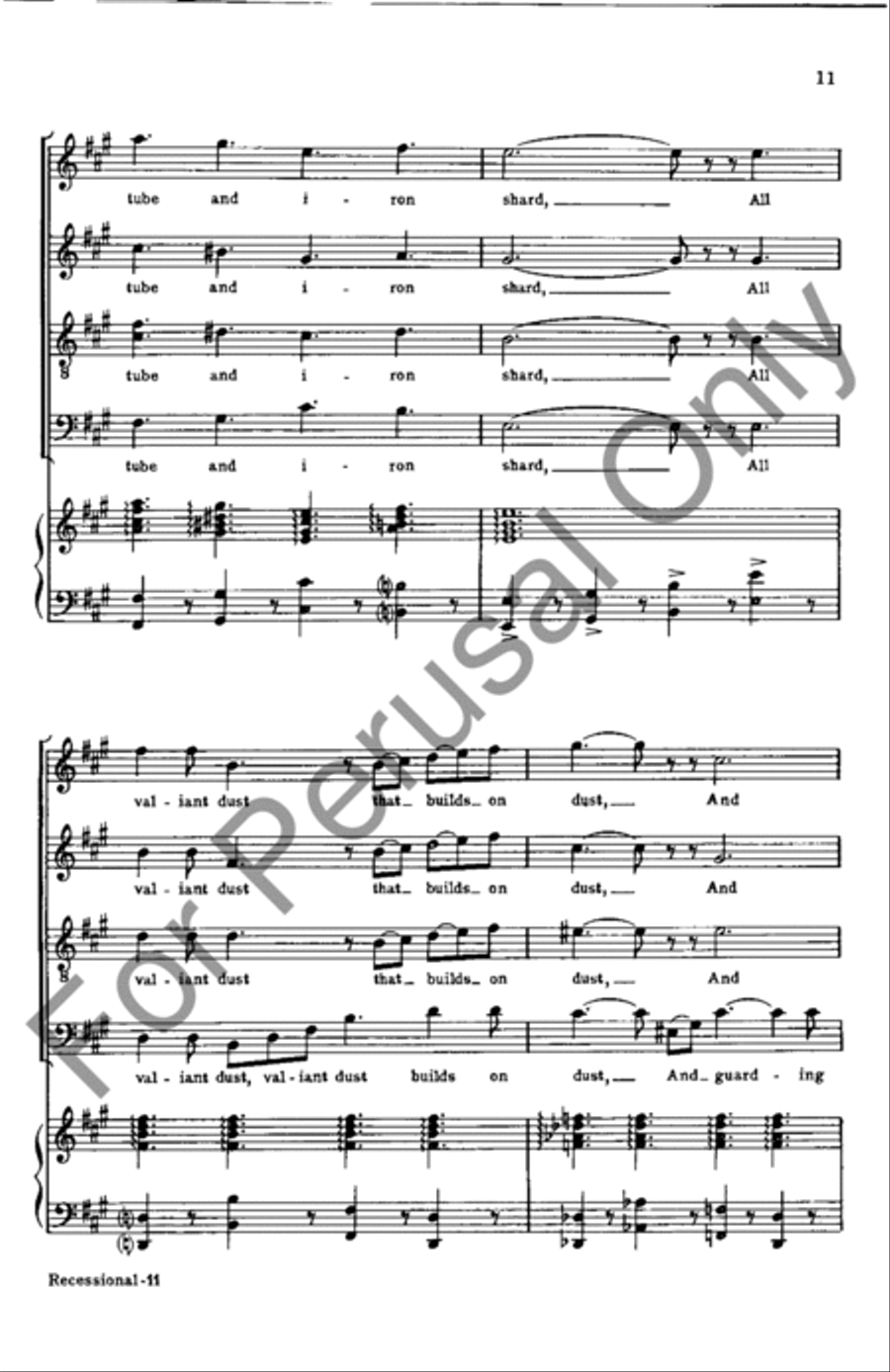 Recessional Recessional 4-Part scores gallery preview page 11