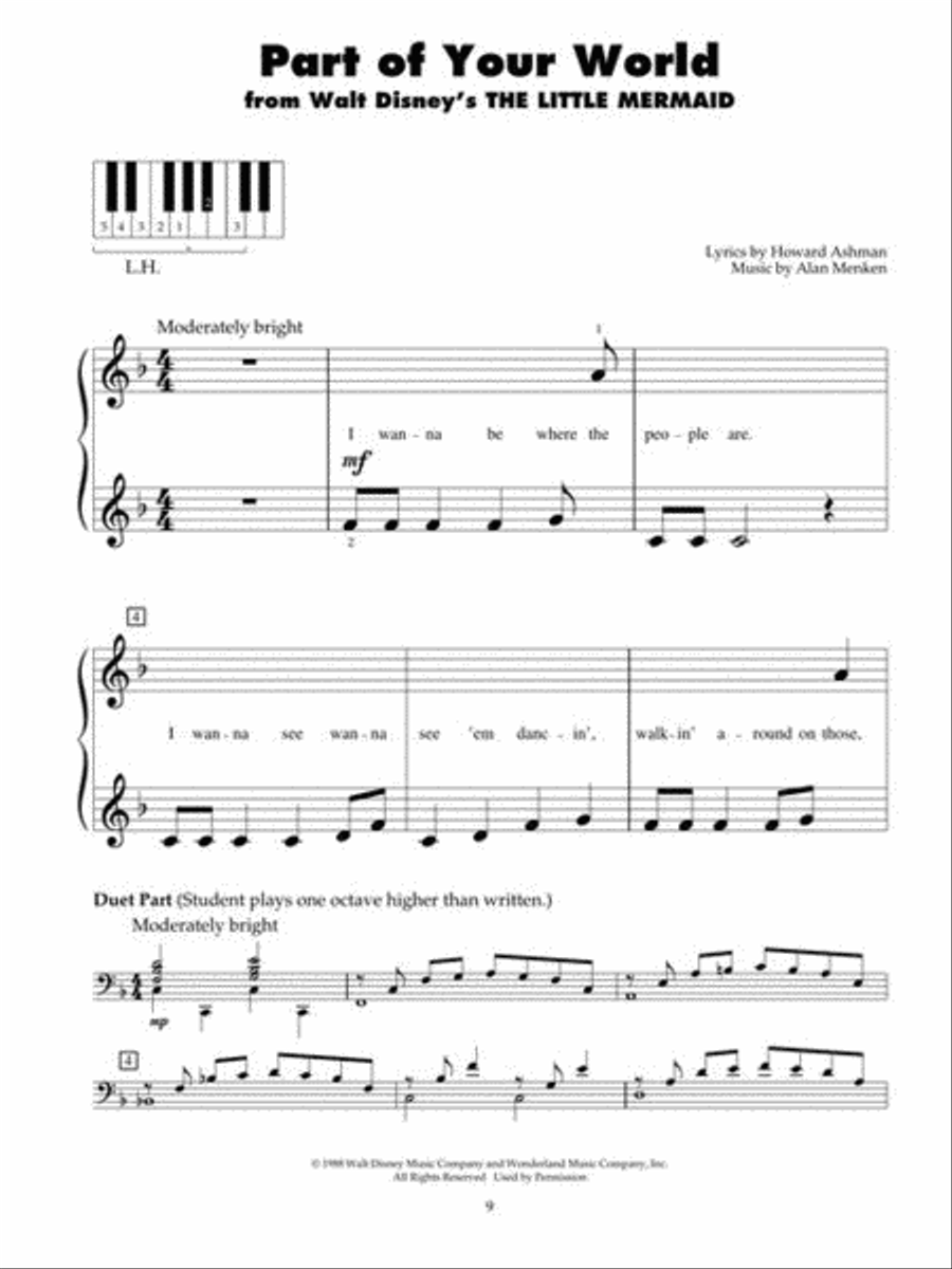 Selections from Disney's Princess Collection Vol. 1 Easy Piano scores gallery preview page 7