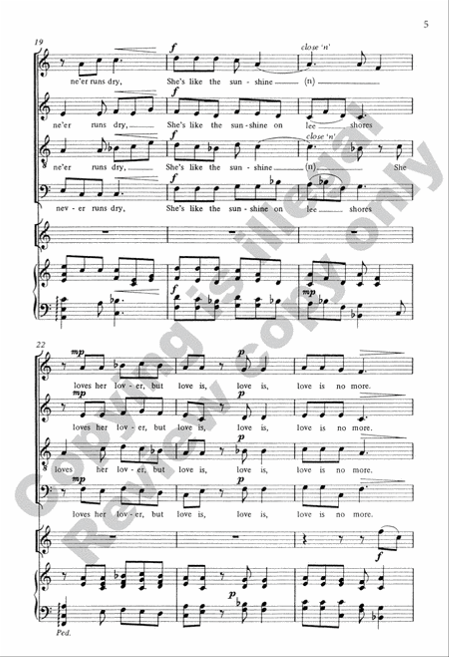 She's Like a Swallow 4-Part scores gallery preview page 6