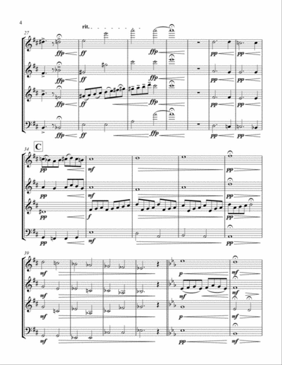 Overture to Love Overture to Love String Quartet scores gallery preview page 4