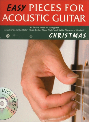 Book cover for Easy Pieces For Acoustic Guitar Christmas Book/CD
