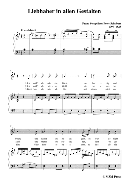 Schubert-Liebhaber in allen Gestalten,in G Major,for Voice&Piano image number null