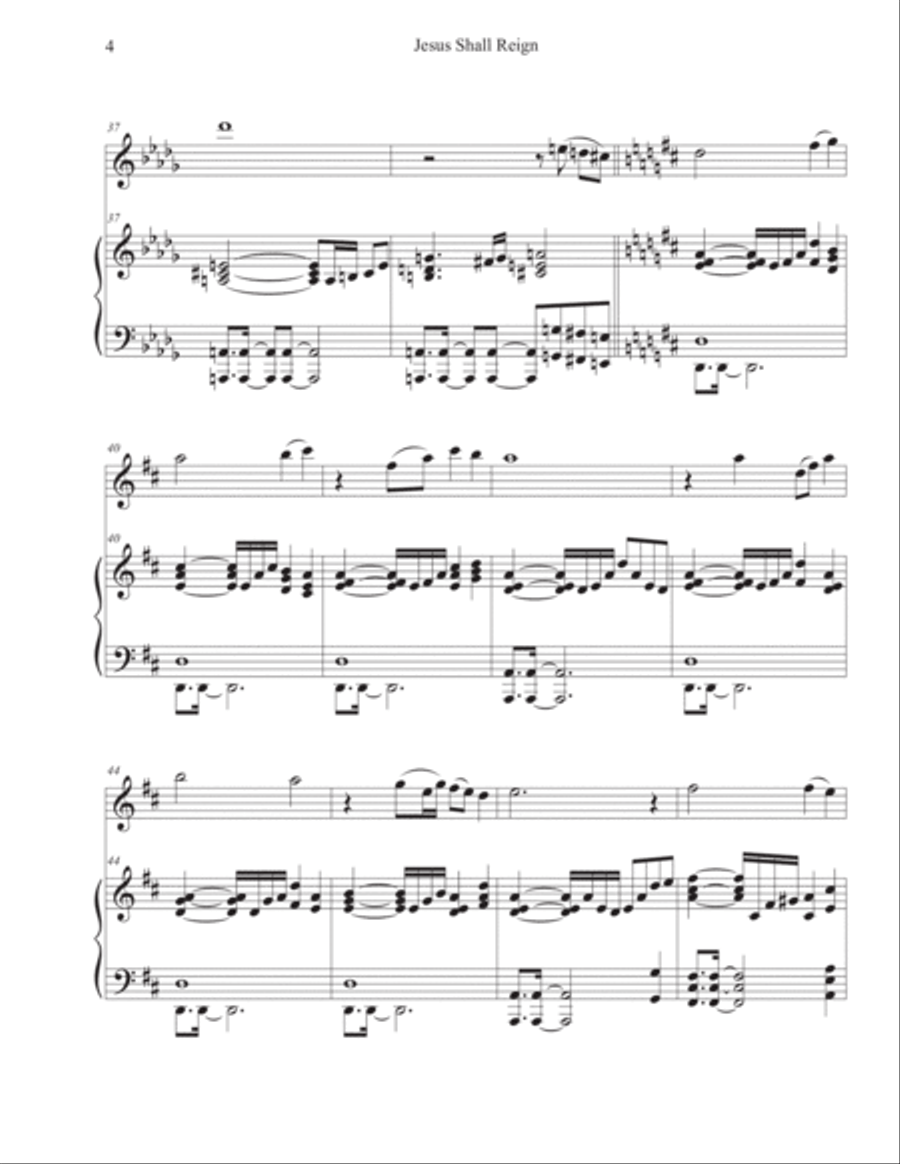 Jesus Shall Reign (Violin-Piano) Violin Solo scores gallery preview page 4