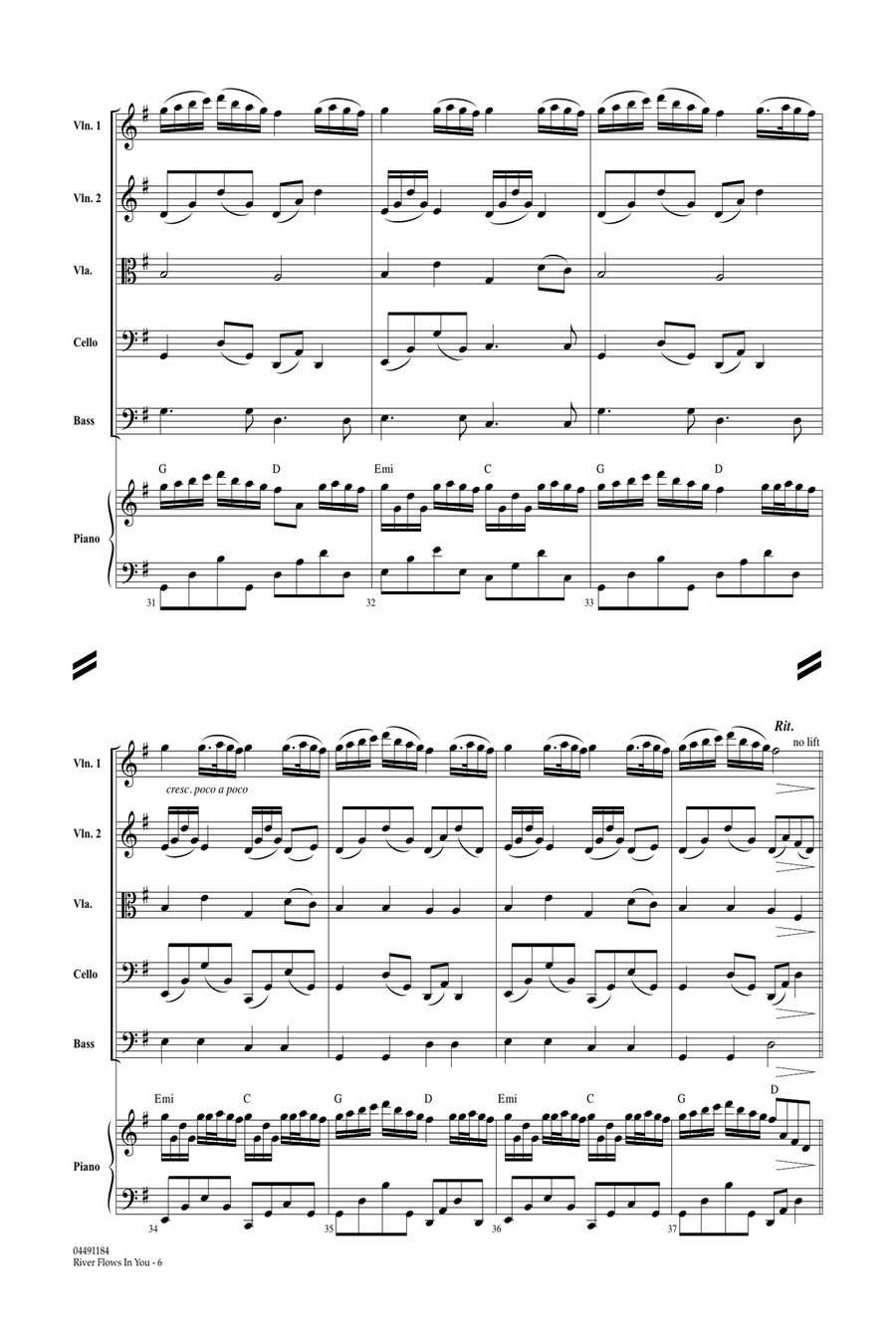 River Flows In You - Full Score Orchestra scores gallery preview page 6