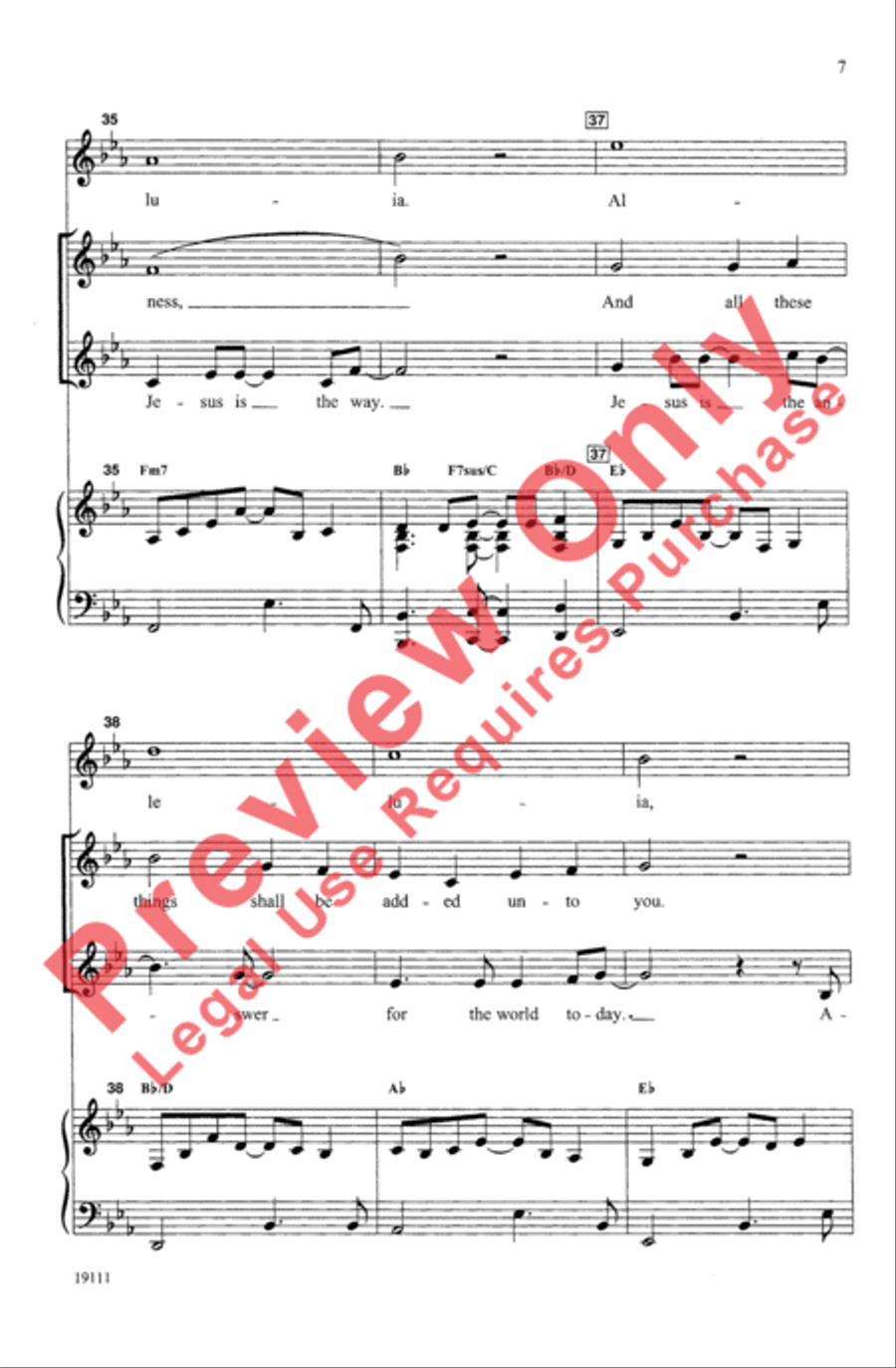 Jesus Is the Answer / Seek Ye First 4-Part scores gallery preview page 8