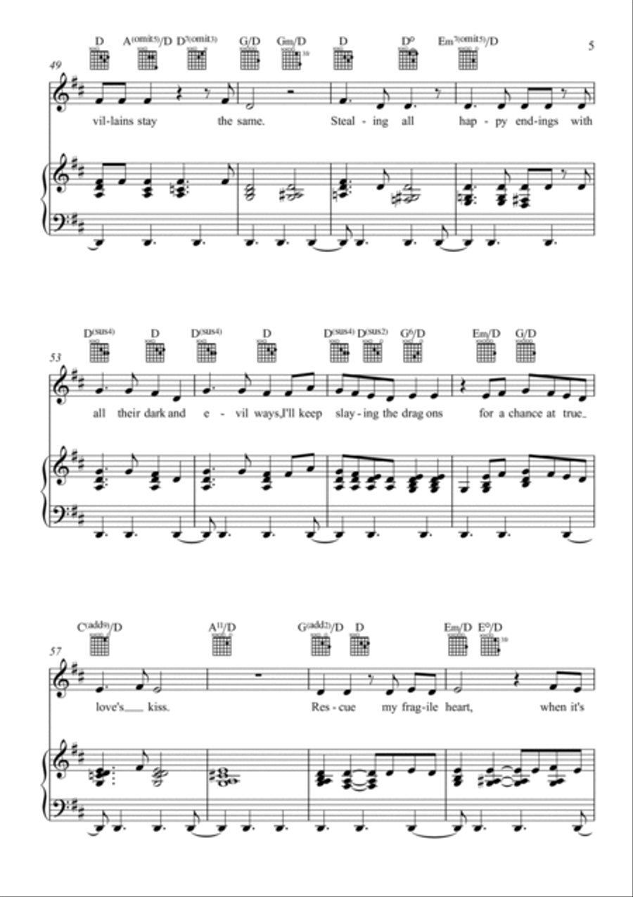 Fairy Tale Piano, Vocal, Guitar scores gallery preview page 5