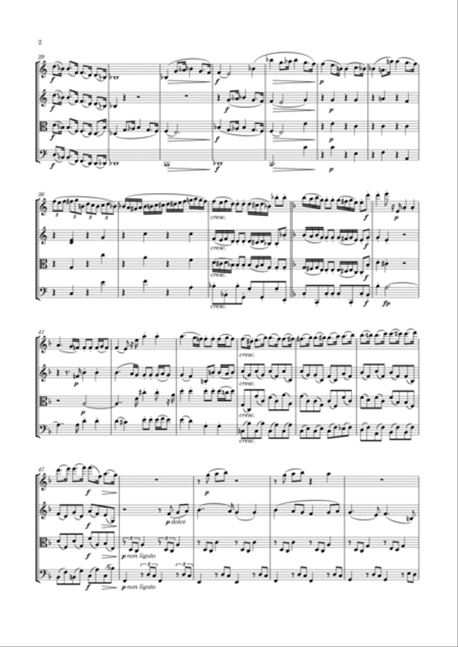 Beethoven - String Quartet No.15 in in A minor, Op.132 String Quartet scores gallery preview page 3