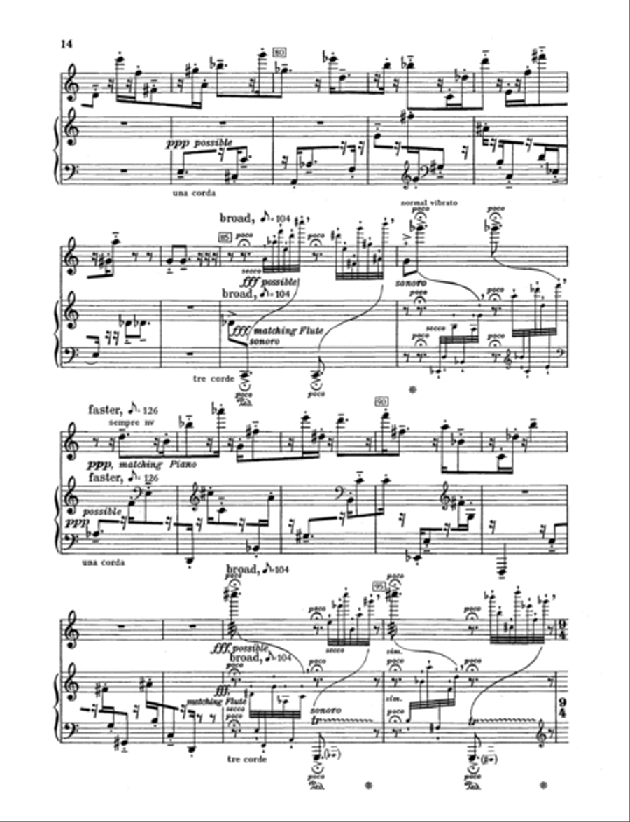 Cursive Flute Solo scores gallery preview page 15