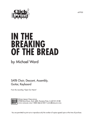 Book cover for In the Breaking of the Bread | Download Edition