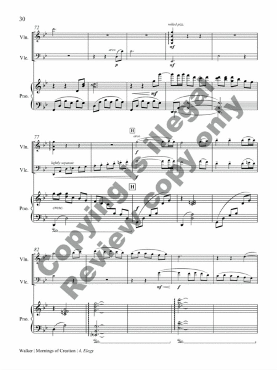 Mornings of Creation Piano Trio scores gallery preview page 38