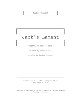 Book cover for Jack's Lament
