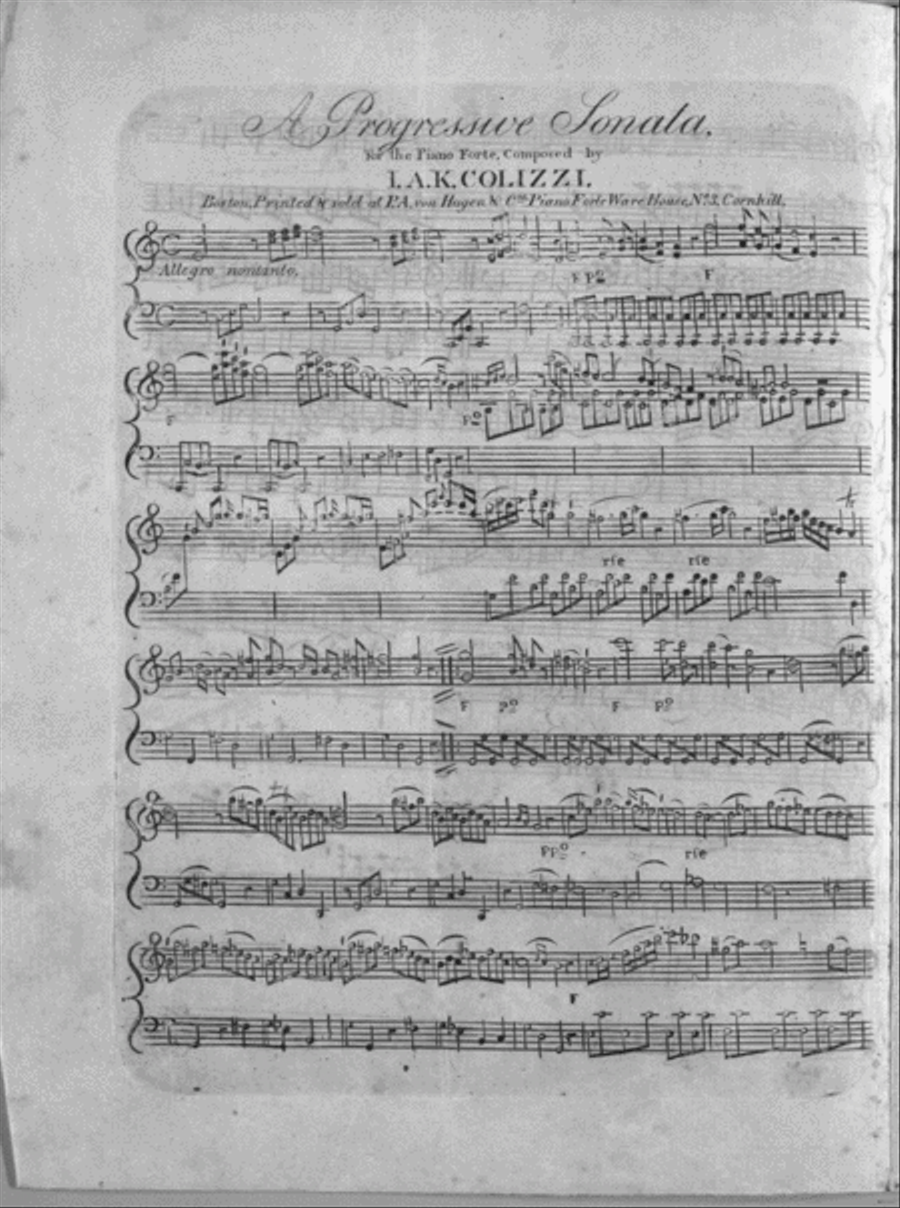 A Progressive Sonata for the Piano Forte Piano Solo scores gallery preview page 1
