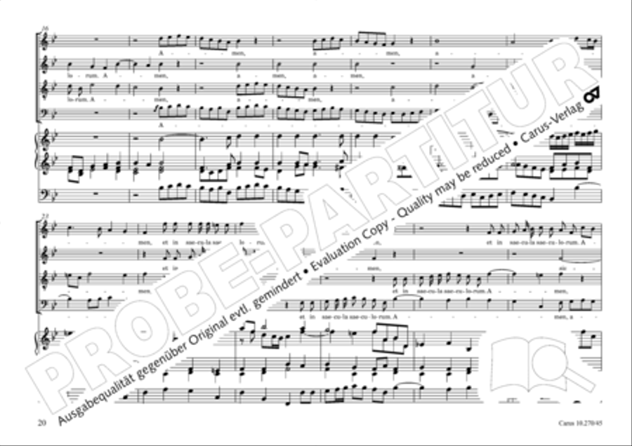 Magnificat in B 4-Part scores gallery preview page 21