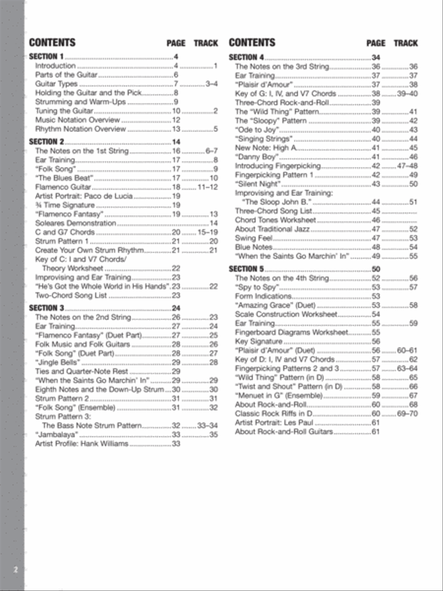 The Complete Beginning Guitarist Easy Guitar scores gallery preview page 2