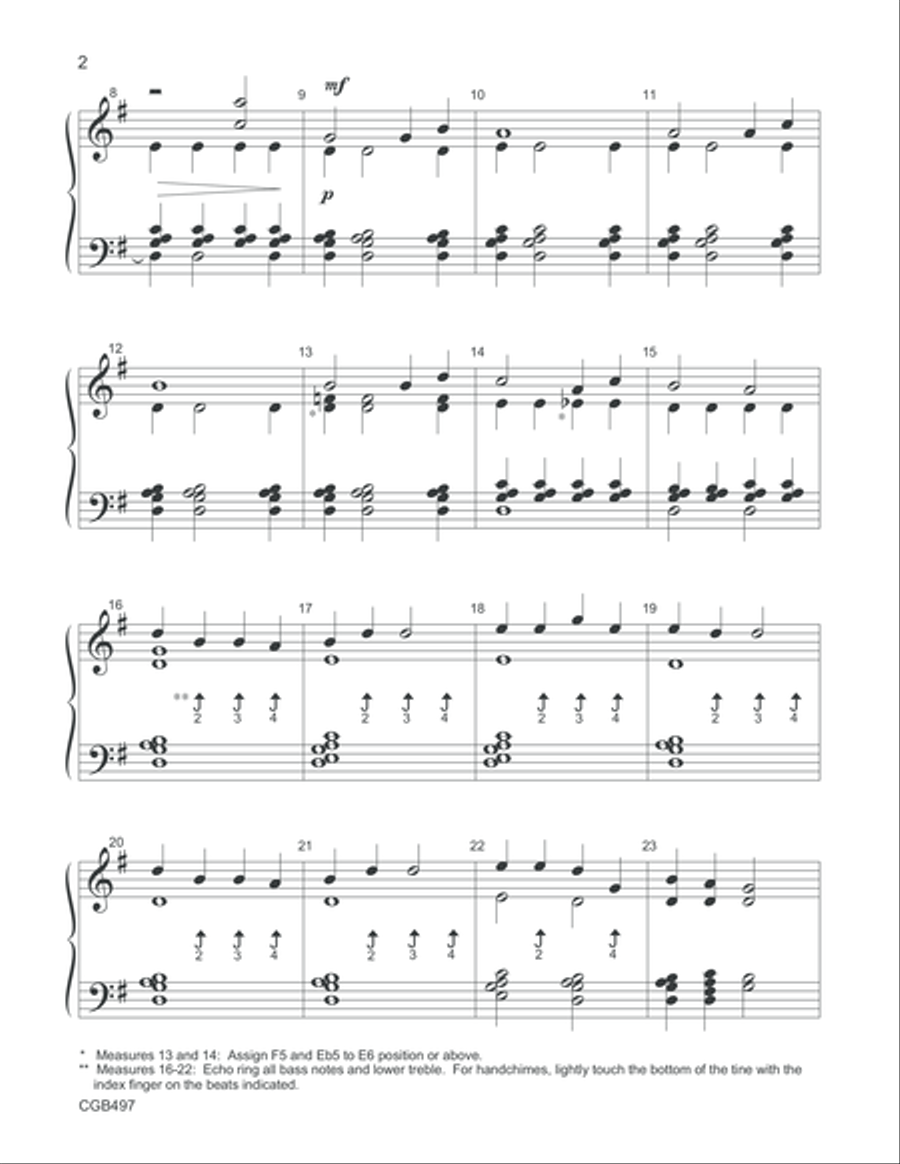God is So Good Jesus Loves Me Handbell Choir scores gallery preview page 3