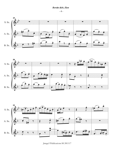 Bach: Christmas Trio for Soprano, Alto & Baritone Sax image number null