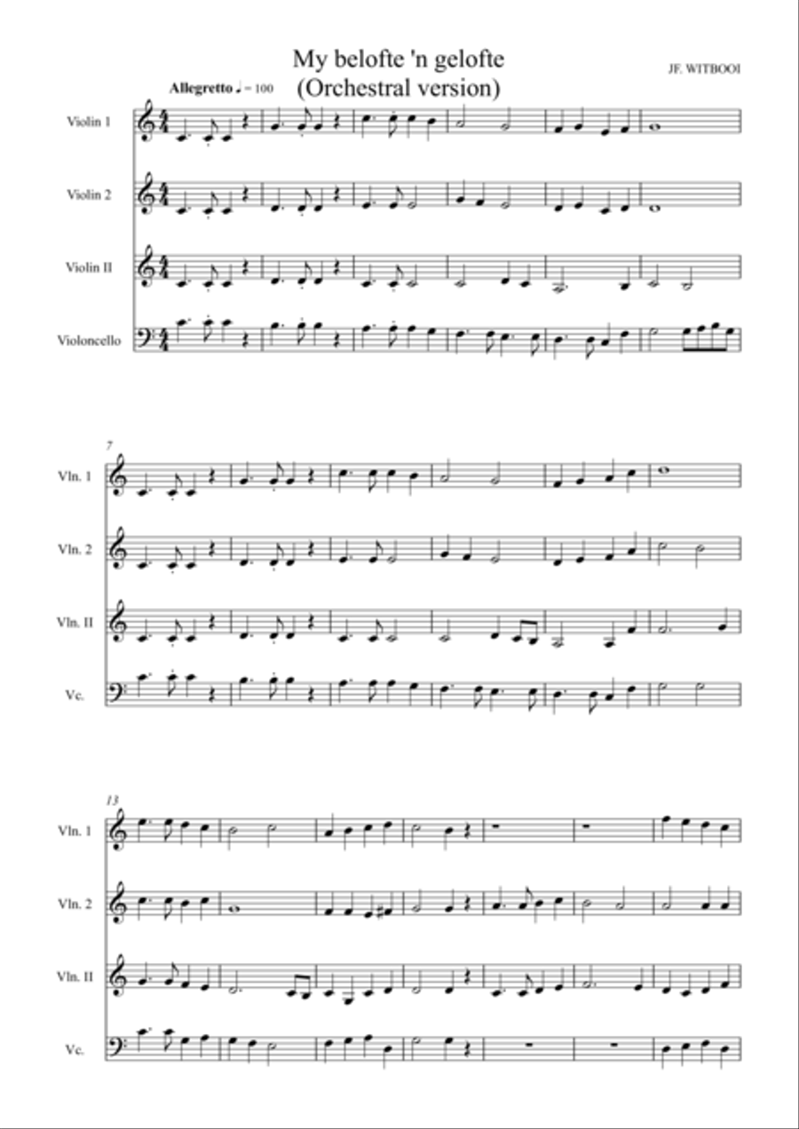 Recorder Quartet Sonata 2 mov IV Allegro Recorder scores gallery preview page 1