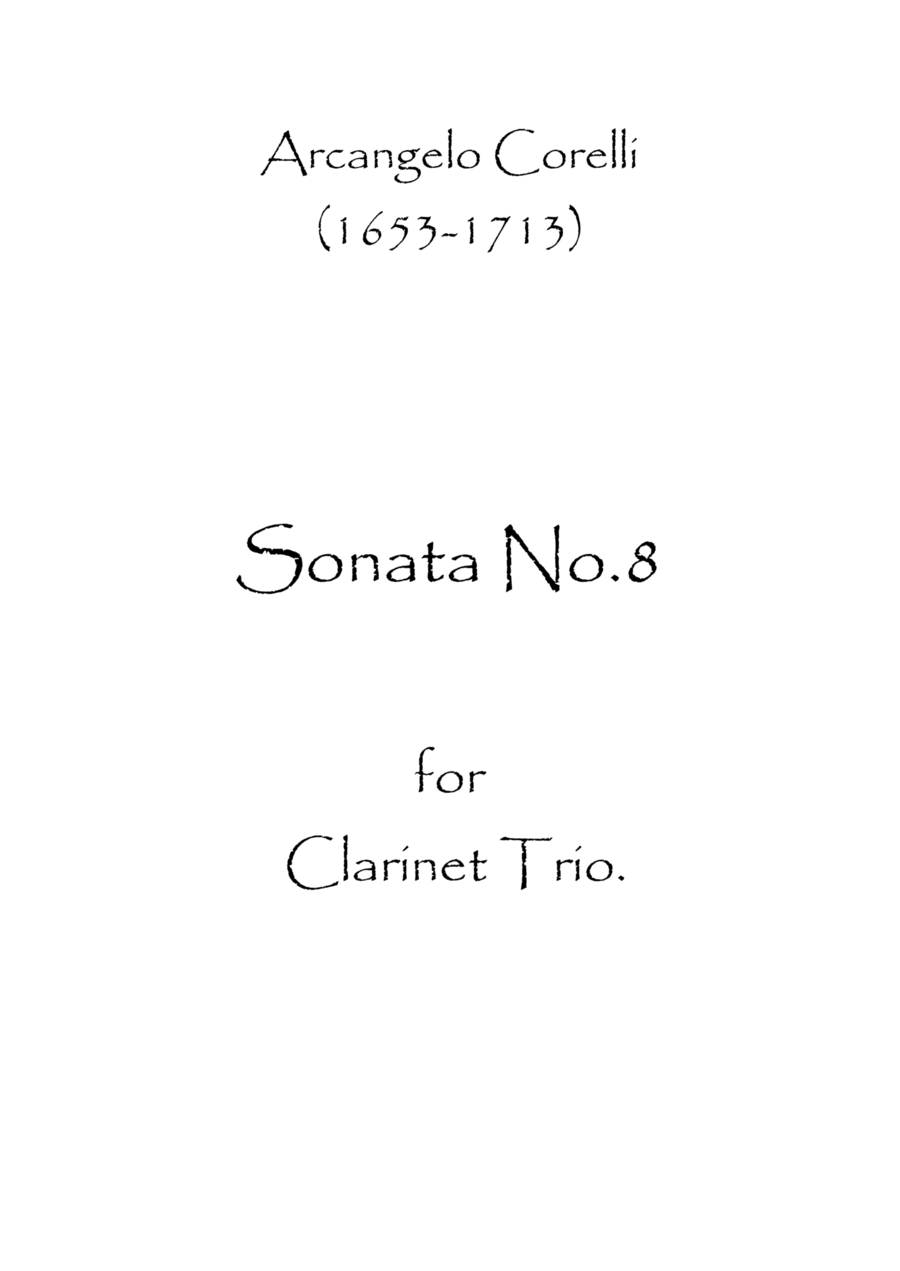 Sonata No.8 Clarinet Trio scores gallery preview page 1