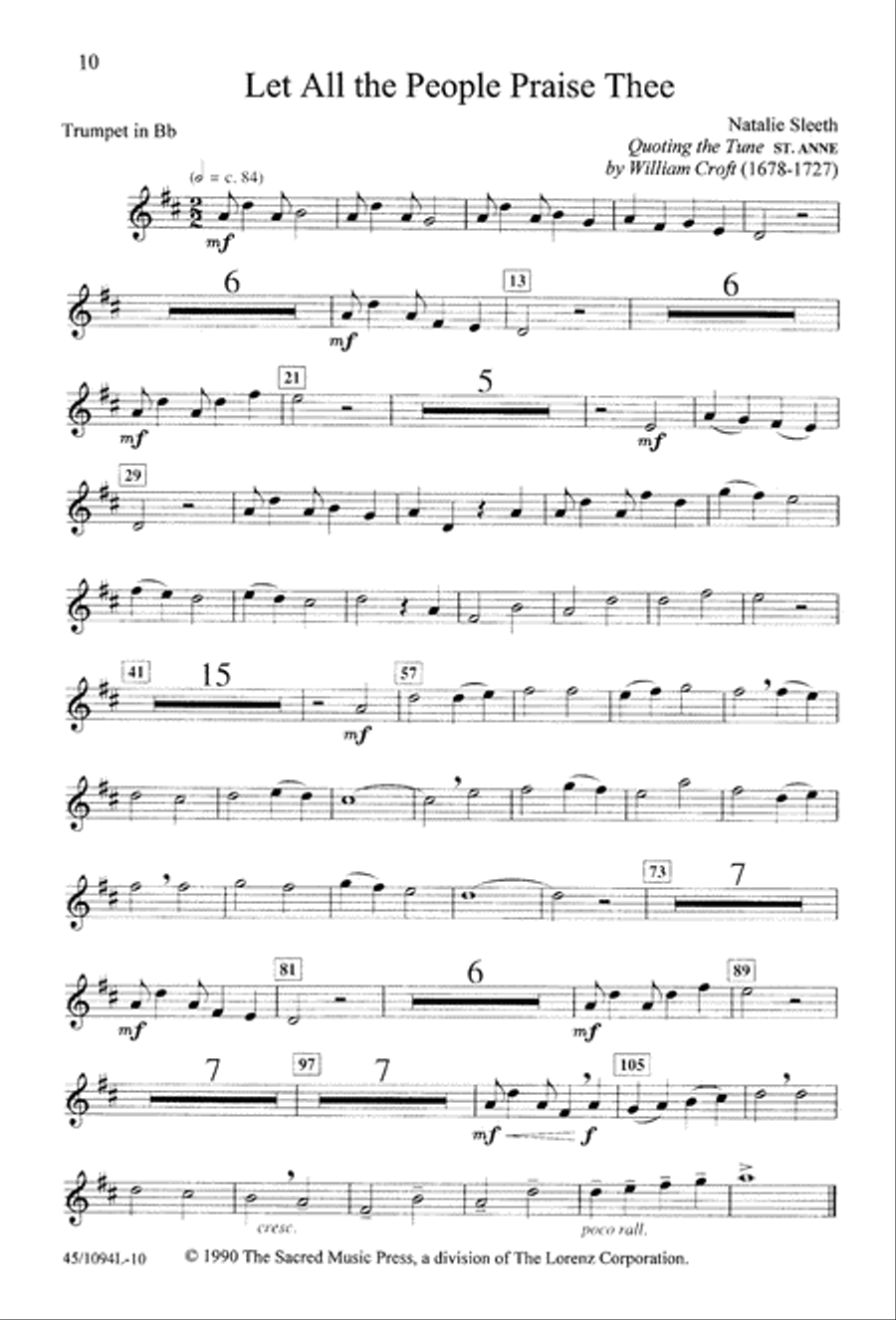 10 Anthems for about 10 Singers Unison Choir scores gallery preview page 10