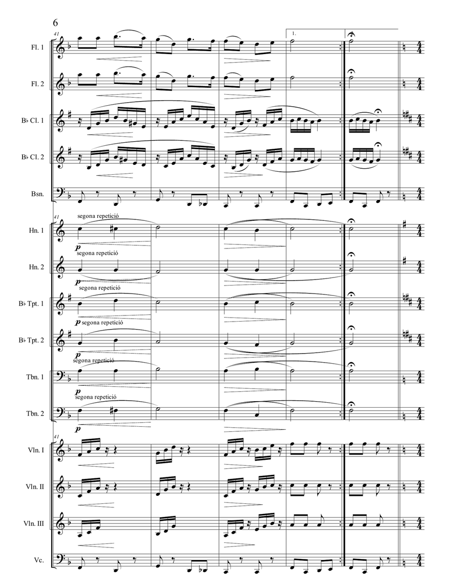 Popurris sobre els temes dels anys 70-80.Partitura general i parts d'orquestra. Full Orchestra scores gallery preview page 6