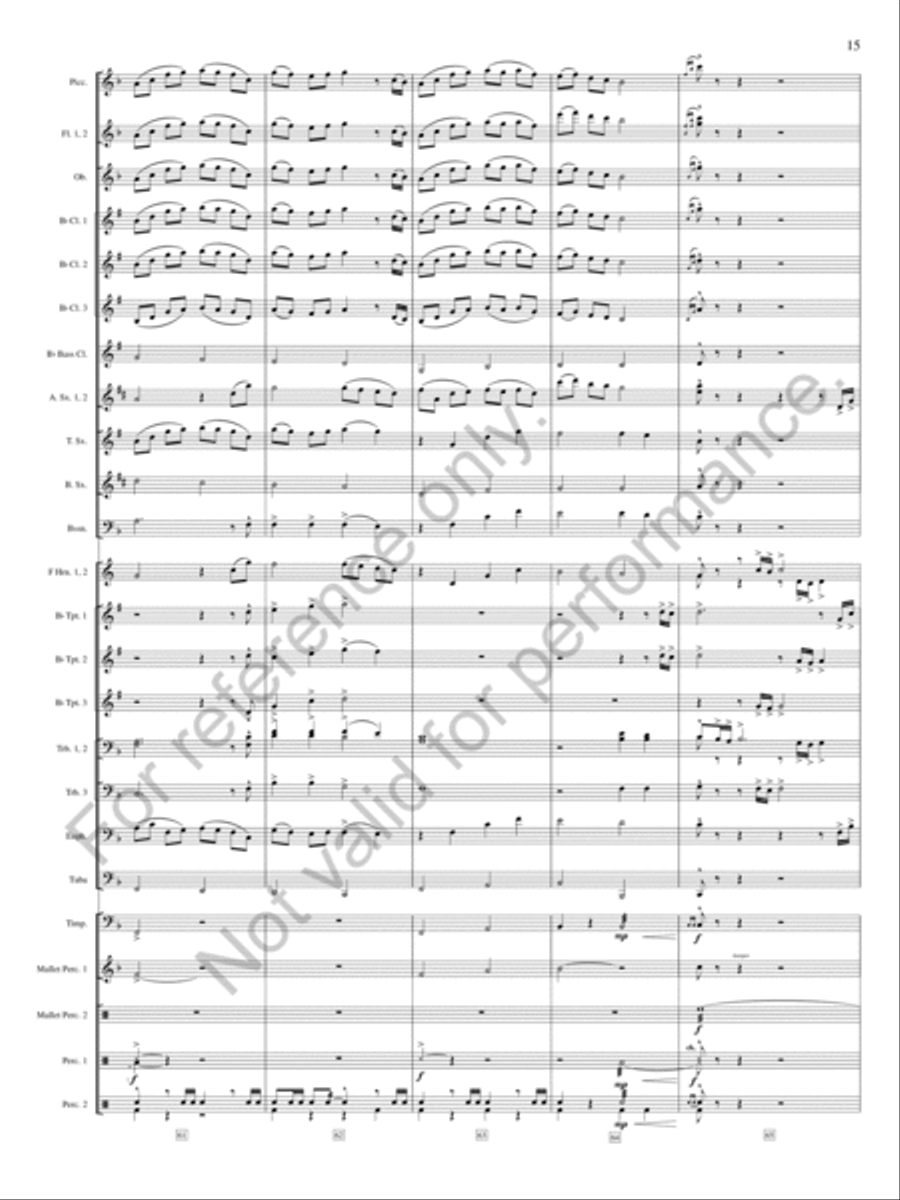 River City Sunset River City Sunset Concert Band scores gallery preview page 16