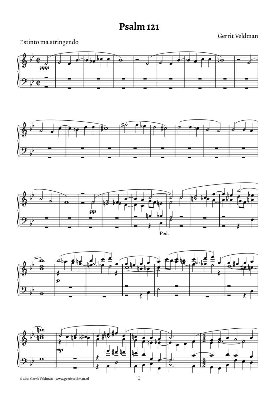 Psalm 121 Organ Solo scores gallery preview page 1