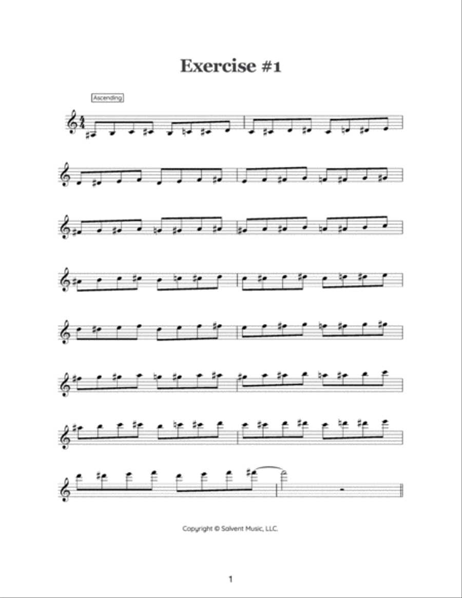 Chromatic Challenge: 10 Creative Exercises for Saxophone Vol. 1 Concert Band scores gallery preview page 6