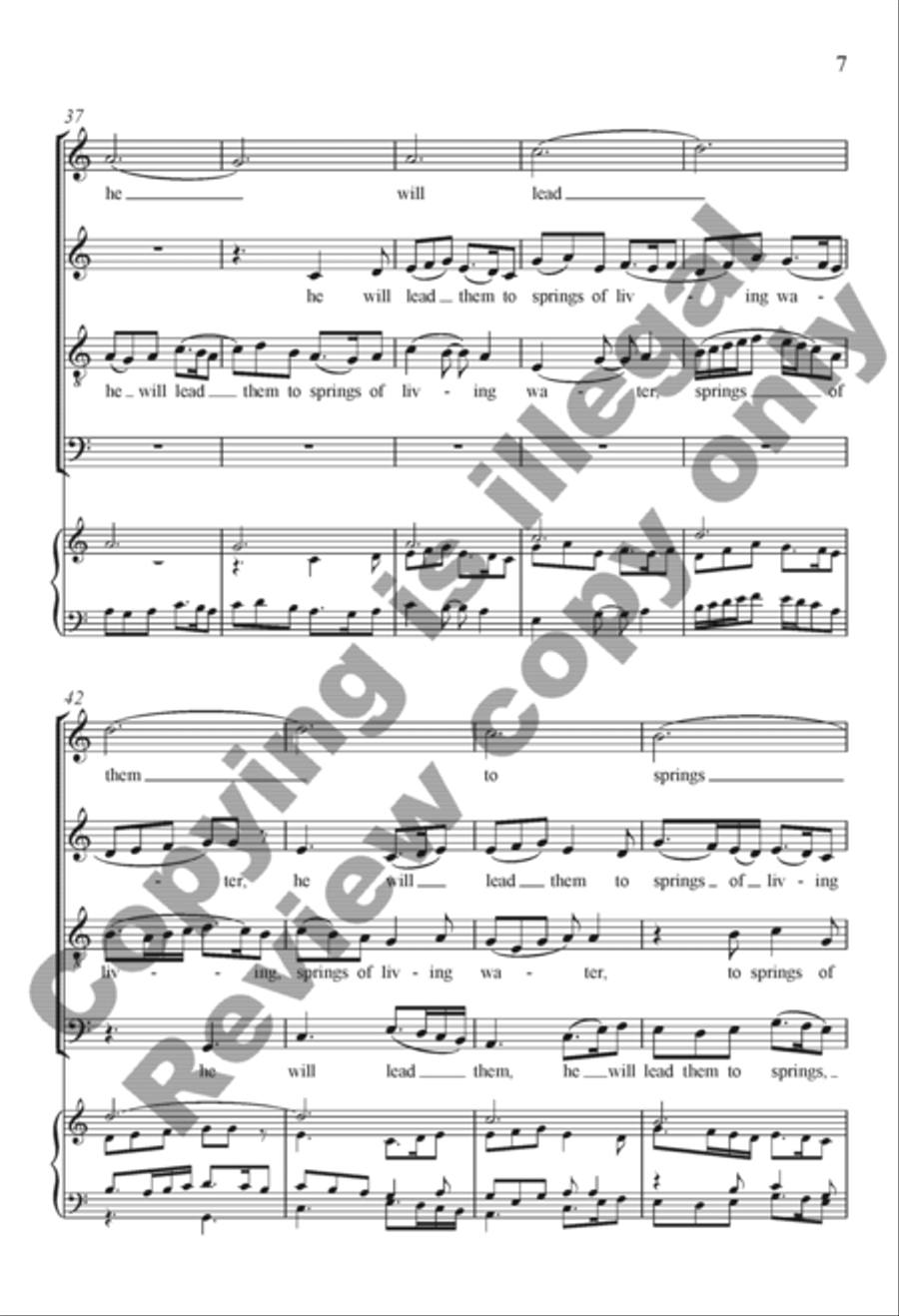 For the Lamb Will Be Their Shepherd 4-Part scores gallery preview page 15