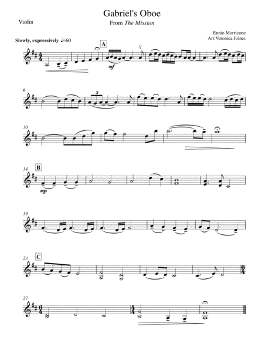 Gabriel's Oboe Gabriel's Oboe Small Ensemble scores gallery preview page 4