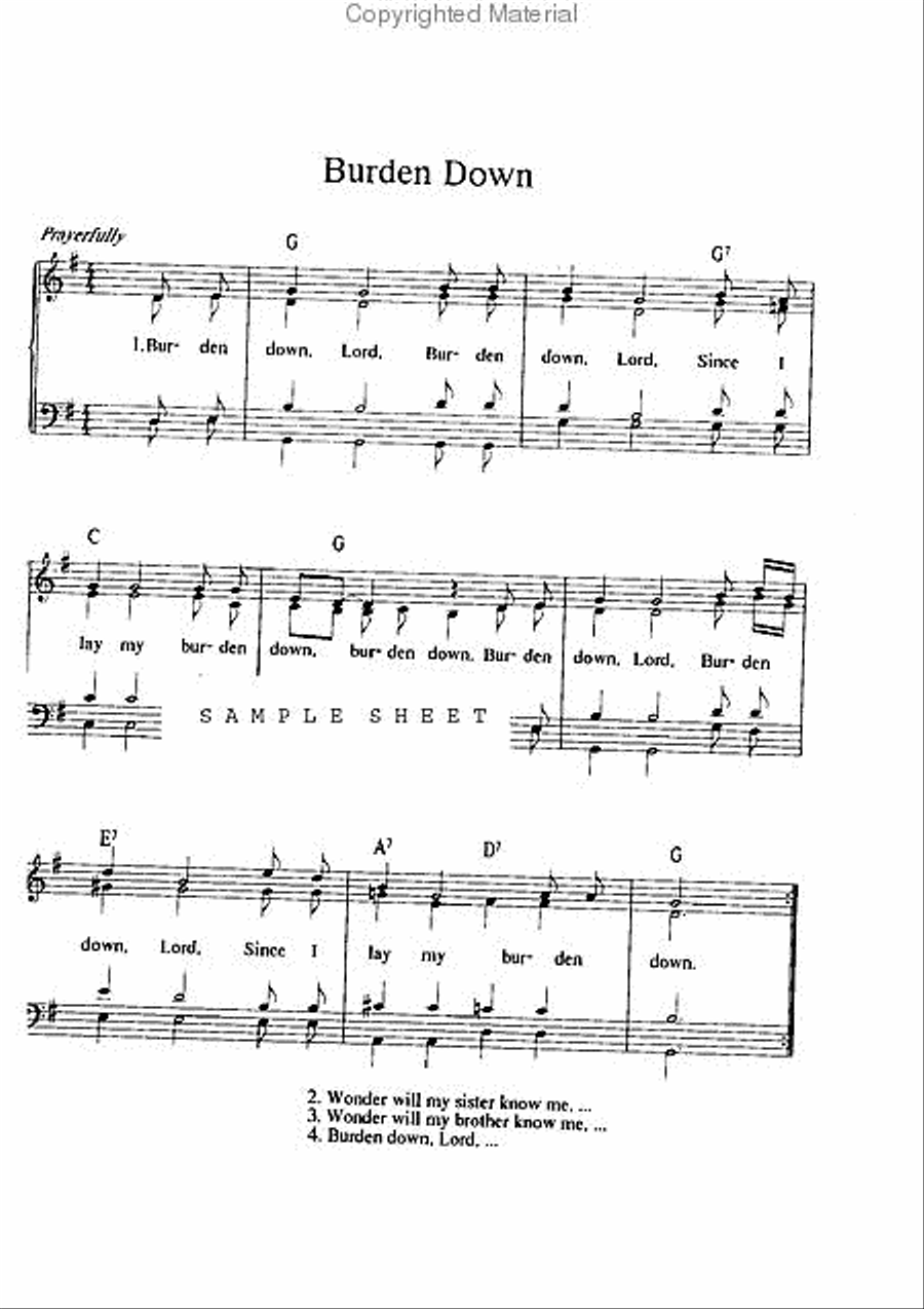 Burden Down 4-Part scores gallery preview page 2