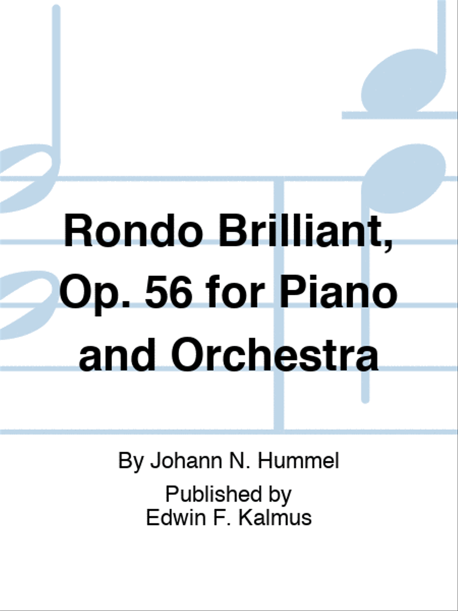 Rondo Brilliant, Op. 56 for Piano and Orchestra Orchestra scores gallery preview page 1