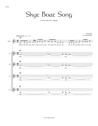 Skye Boat Song (in F) for SSAA plus Solo a cappella