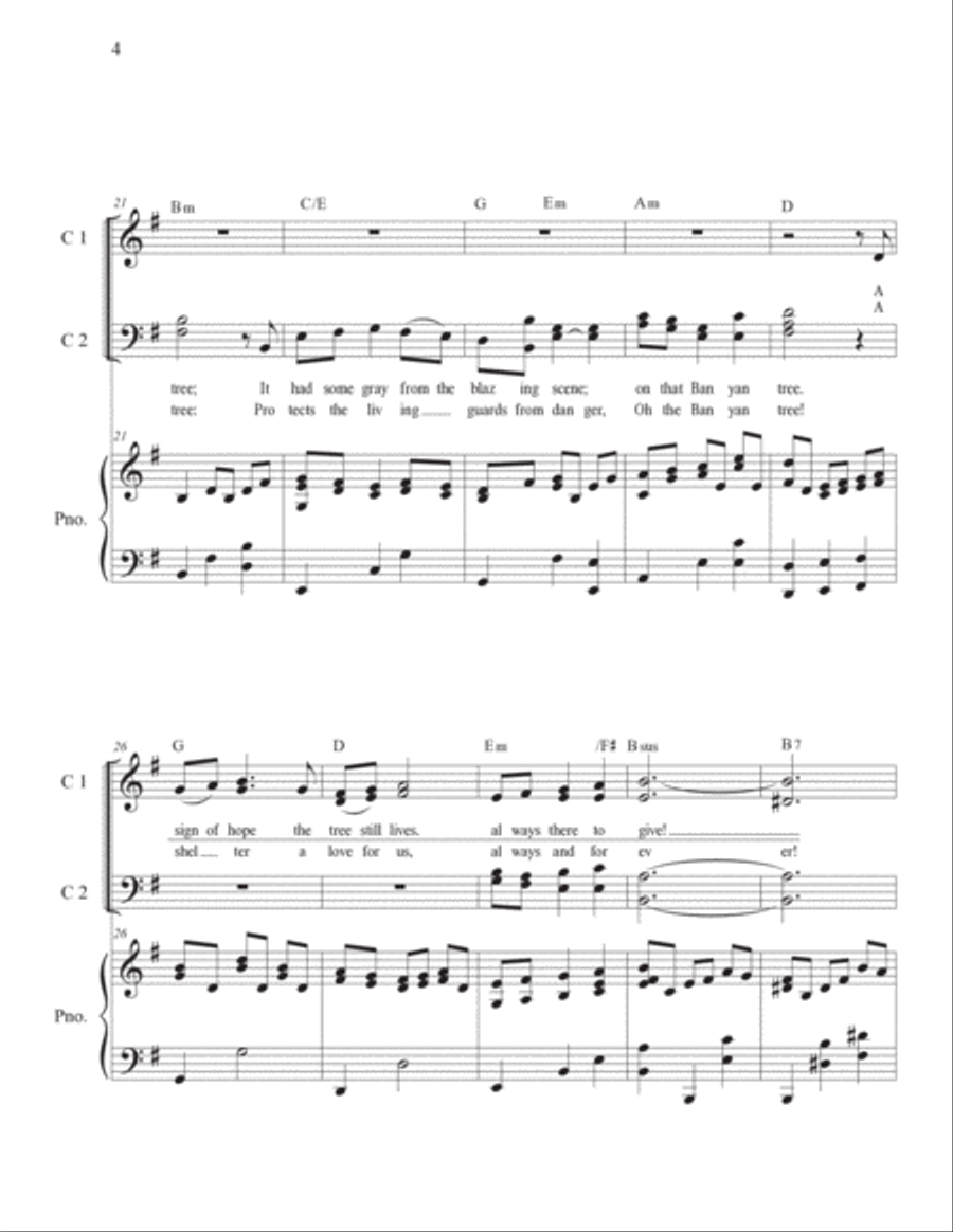The Banyan Tree Choir S A T B 4-Part scores gallery preview page 4