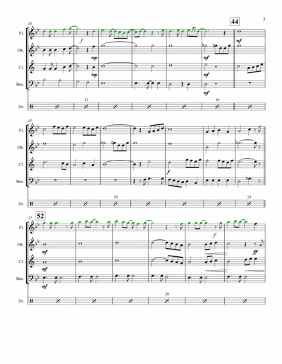 Mary, Did You Know? Woodwind Quartet scores gallery preview page 3