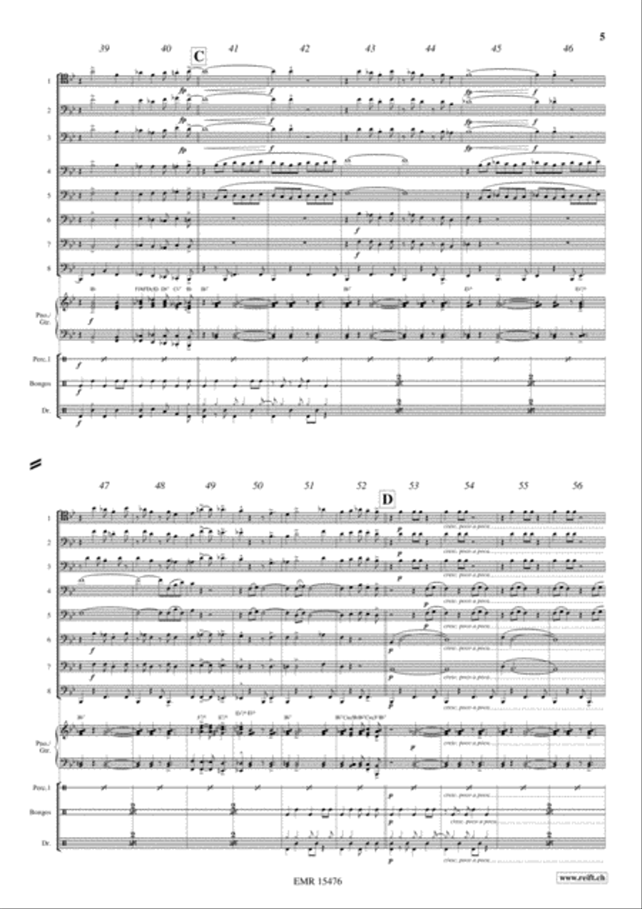 Bahia Blues Trombone scores gallery preview page 5