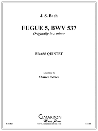 Book cover for Fugue (originally in C minor)