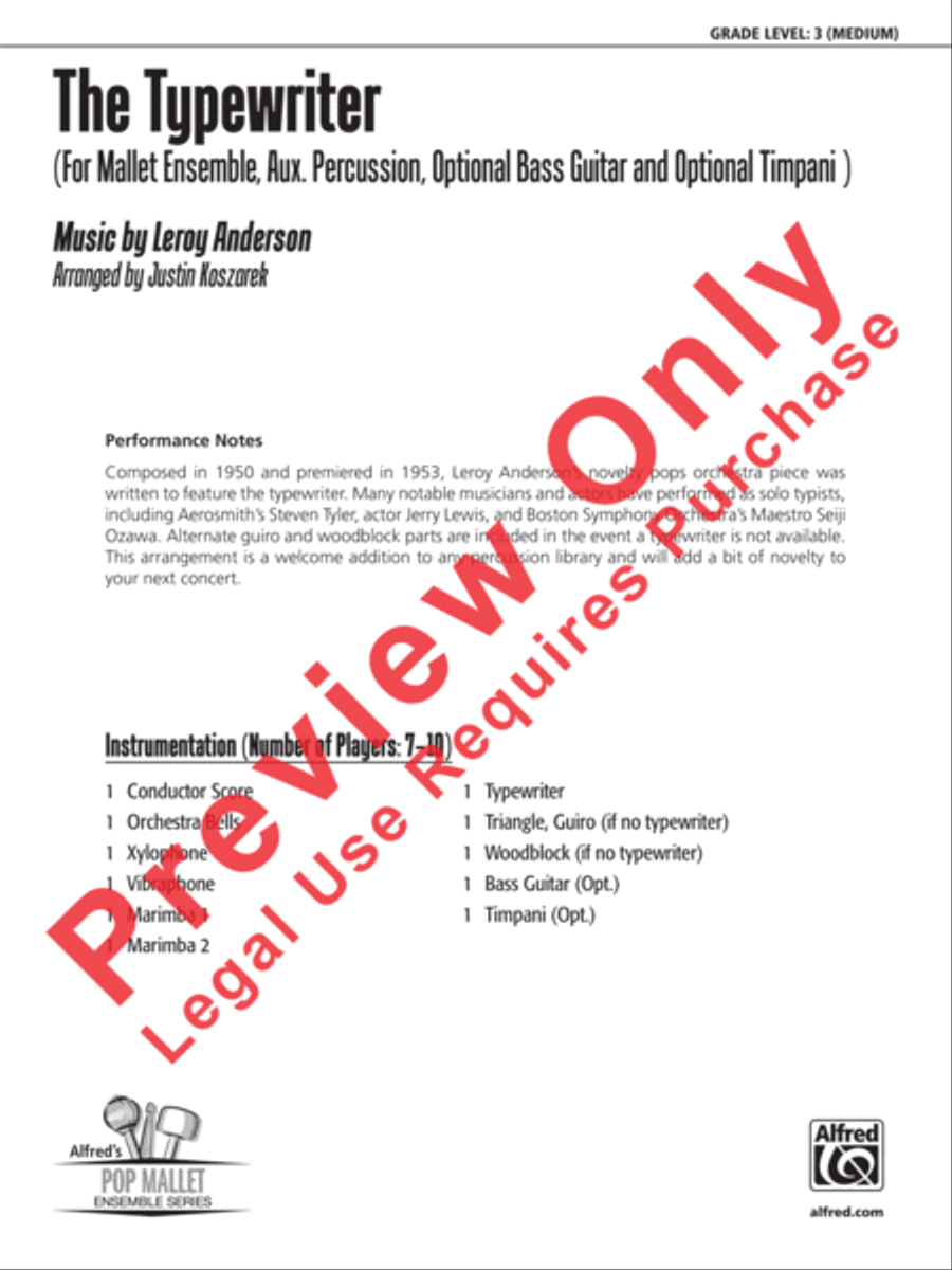 The Typewriter Percussion Ensemble scores gallery preview page 2