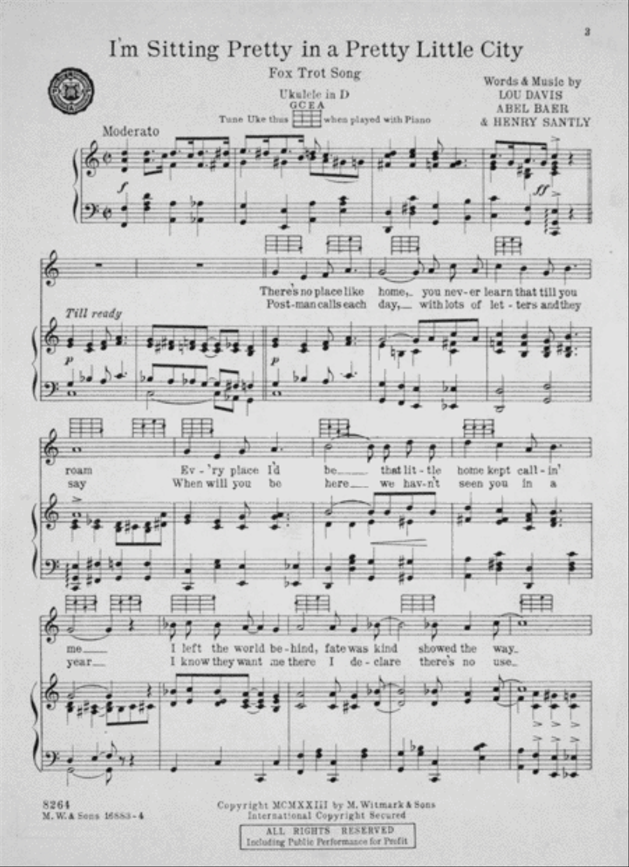I'm Sitting Pretty (In a Pretty Little City) Voice scores gallery preview page 2