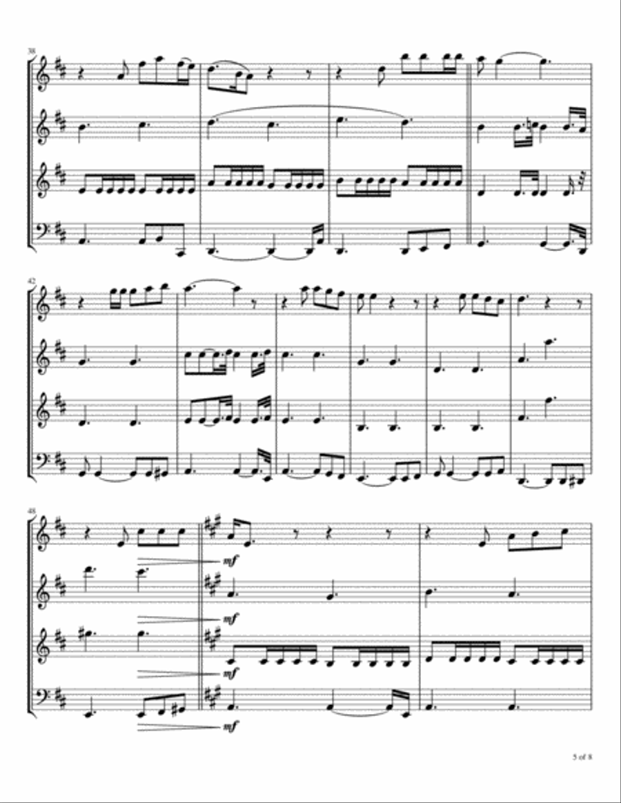 Happy Xmas (war Is Over) Woodwind Quartet scores gallery preview page 6