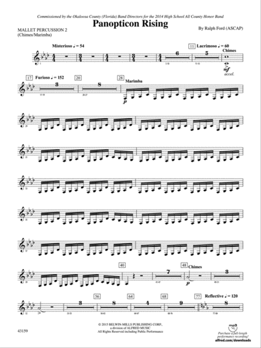 Panopticon Rising: 2nd Mallet Percussion Concert Band scores gallery preview page 1