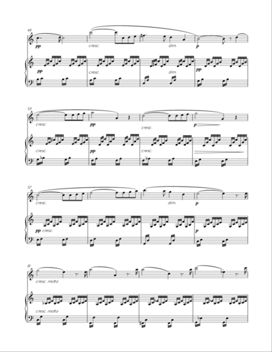 AVE MARIA GOUNOD for Flute & Piano Flute scores gallery preview page 4