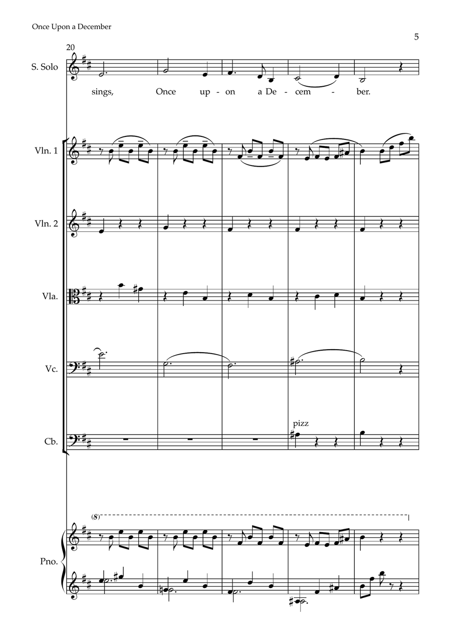 Once Upon A December Large Ensemble scores gallery preview page 5