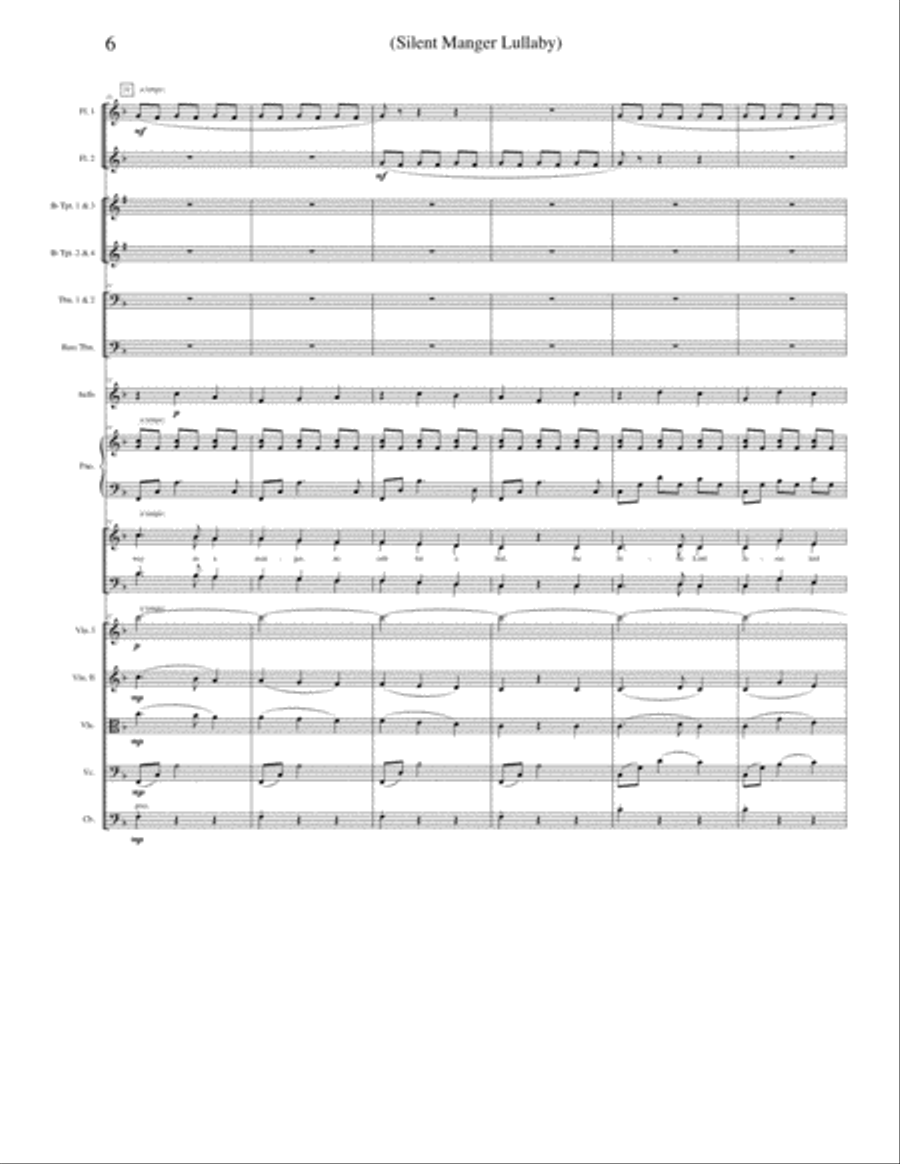 Silent Manger Lullaby Score and Parts 4-Part scores gallery preview page 6