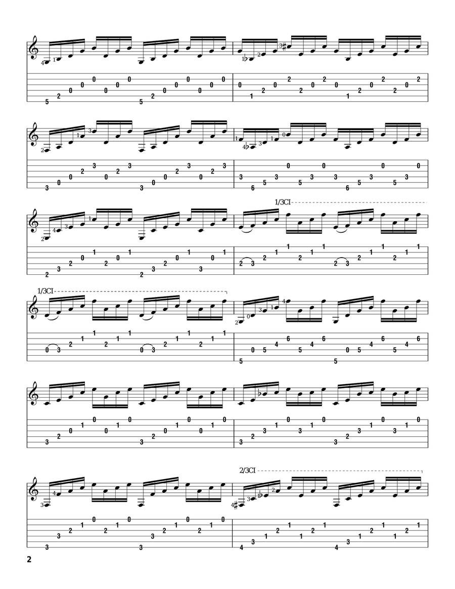 Prelude in C Major Acoustic Guitar scores gallery preview page 2