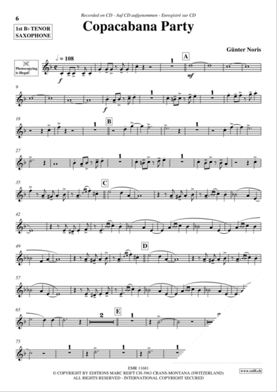 Play The 1st Tenor Sax With The Ballroom Dance Orchestra Vol. 3 Tenor Saxophone scores gallery preview page 7