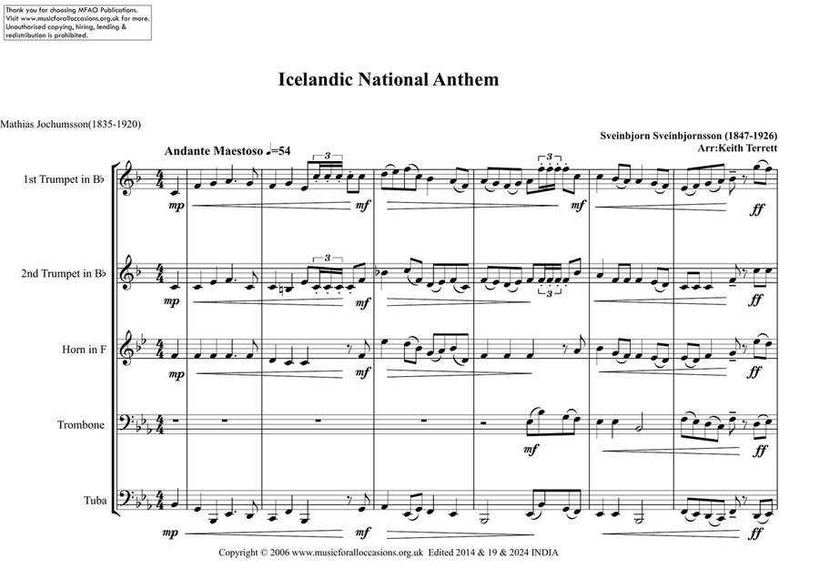 Icelandic National Anthem (